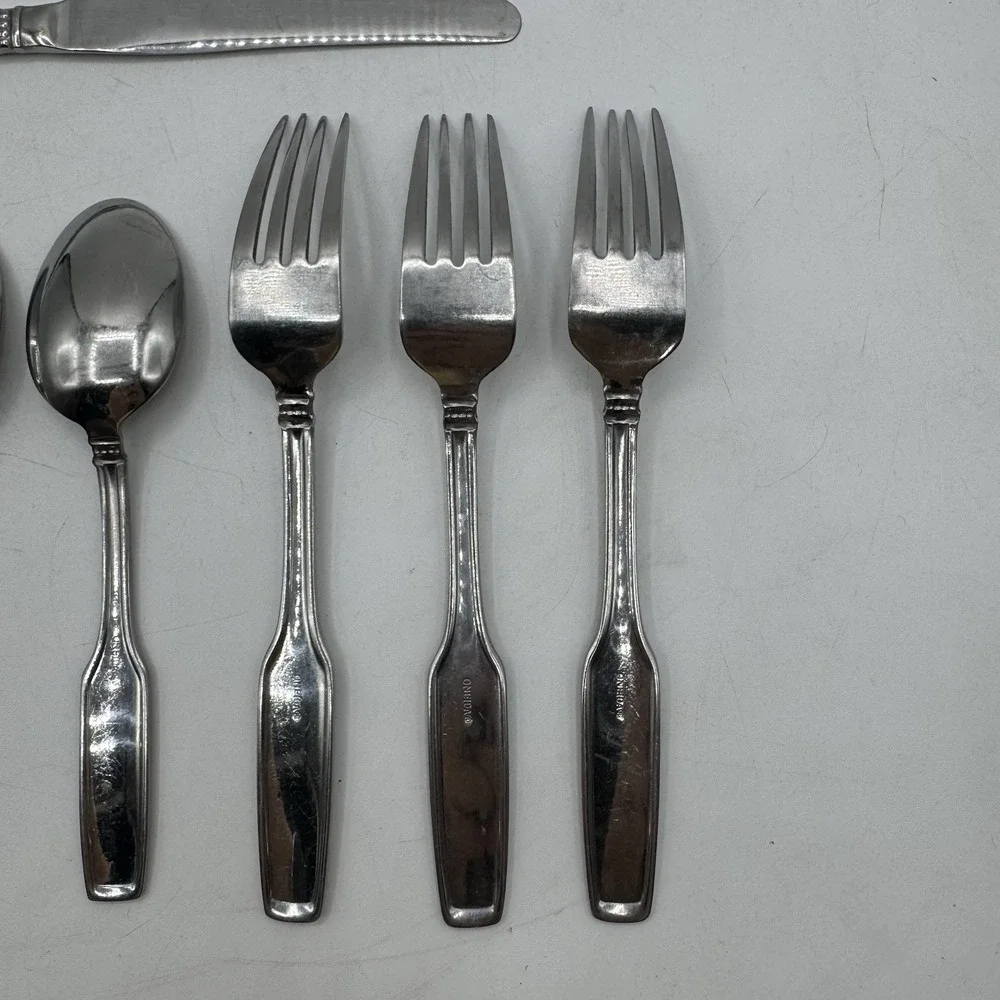 ONEIDA Stainless Flatware Replacement Lot Of 9 Vtg DANFORTH Spoon Forks Knives